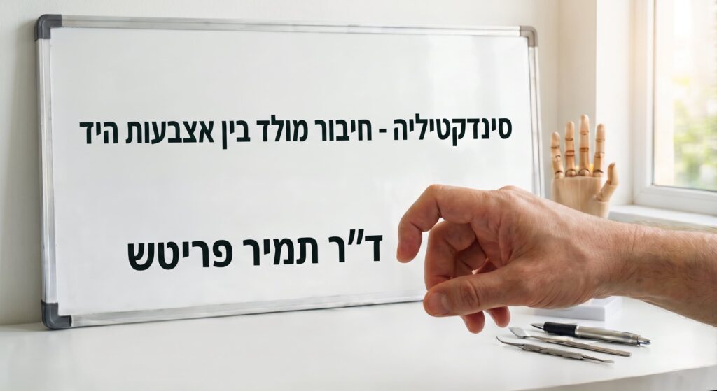 סינדקטיליה - חיבור מולד בין אצבעות היד